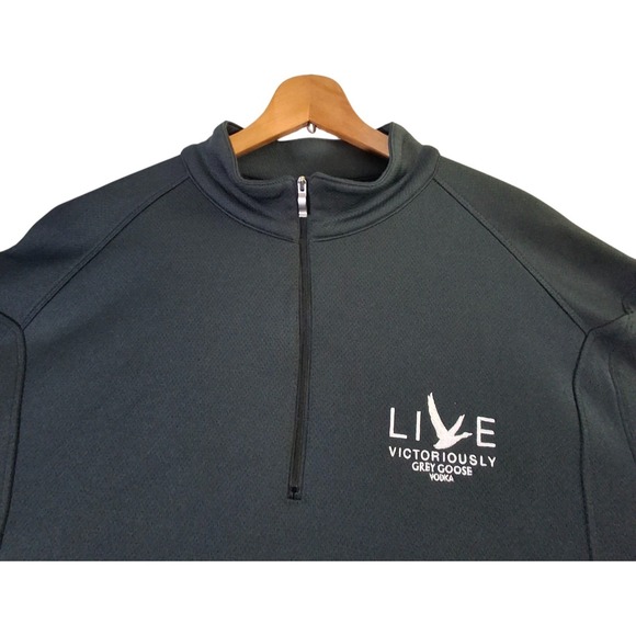 Nike 1/4 zip Golf Pullover Men's XL Gray Live Victoriously Grey Goose - Picture 3 of 10